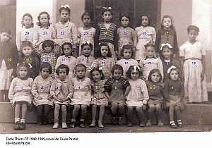 SIDI BEL ABBES ECOLE THIERS FILLES 1948 CP